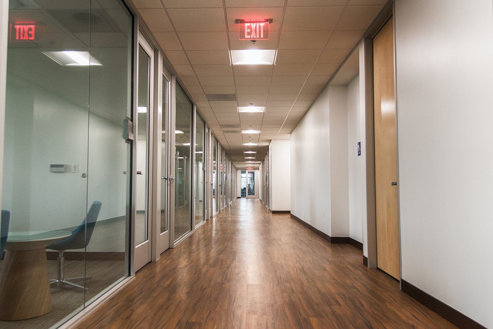 Modern commercial office with clean professional interior design