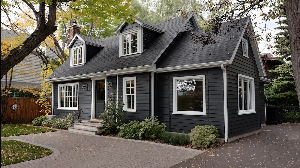 Two storey Canadian family home with addition by Aloe Contracting in Barrie